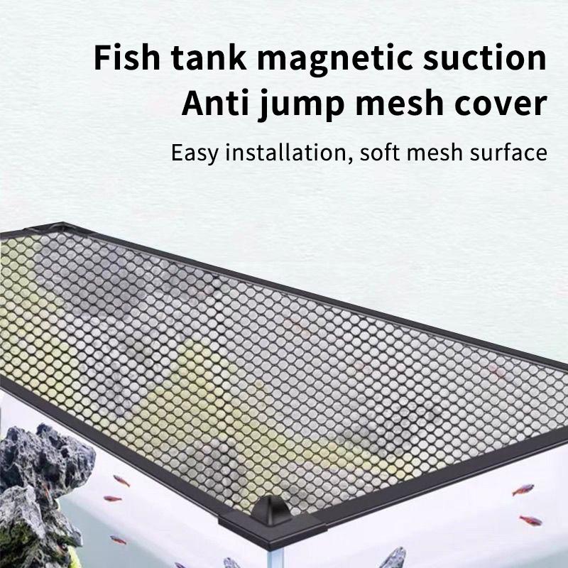 Aquarium Fish Jumping - غطاء حوض السمك المغناطيسي المتين للحديقة،