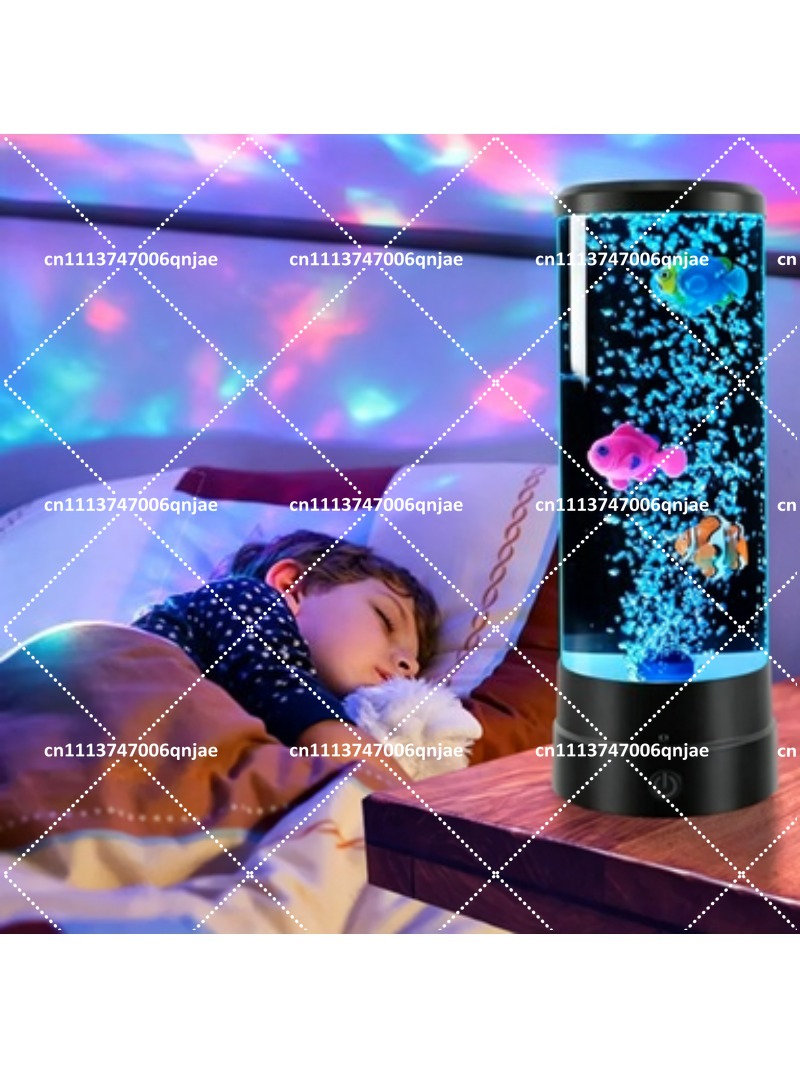 Aquarium Fish Lamp - حوض سمك إلكتروني محاكي بإضاءة LED،