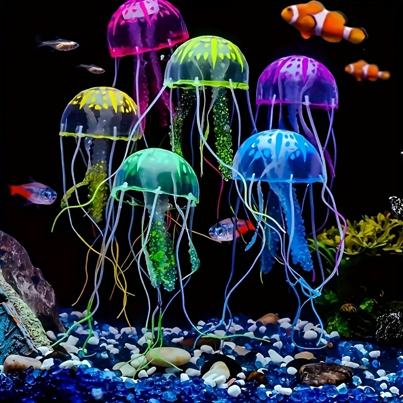 3/5 قطع من ديكورات قناديل البح - مراجعة Aquarium Fish Discus وسعره