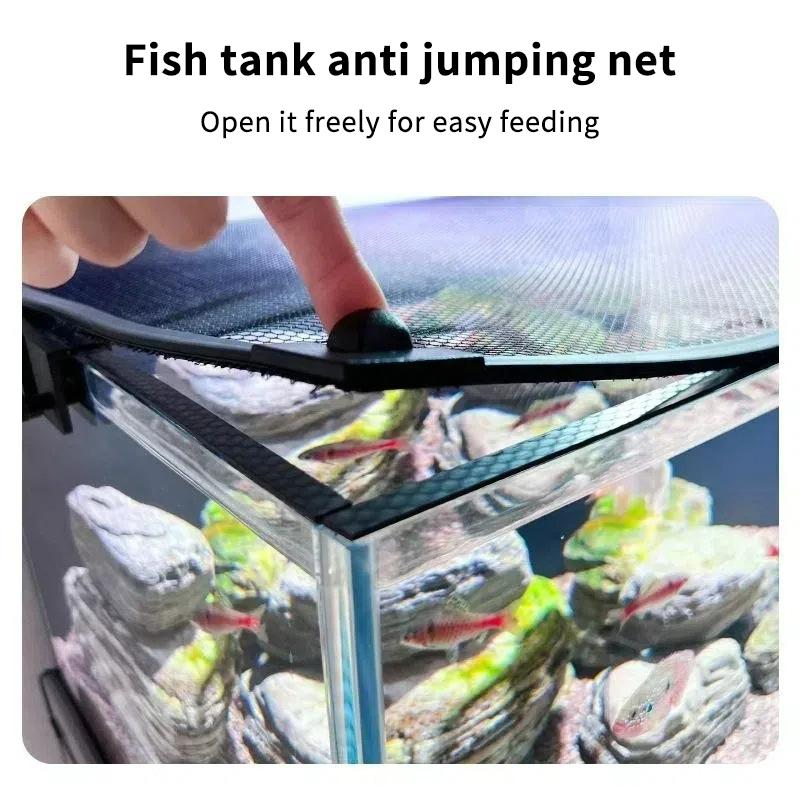 غطاء حوض السمك المغناطيسي المت - مراجعة Aquarium Fish Jumping وسعره