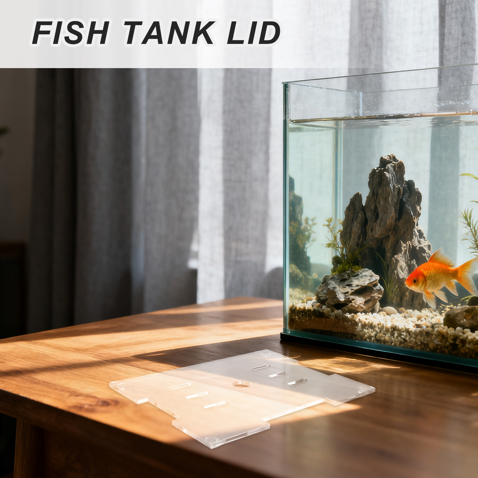 غطاء شفاف من الأكريليك لحوض ال - مراجعة Aquarium Fish Jumping وسعره