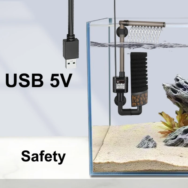 مرشح حوض السمك الهادئ USB الإس - مراجعة Aquarium Fish In Bowl وسعره